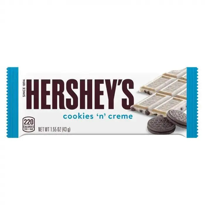 Hershey's Bar Cookies 'n' Creme 43g OhMyCandyBox
