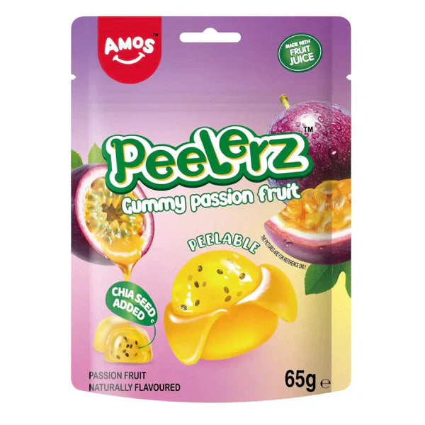 Amos Candy Peelerz Gummy Passion Fruit 65g