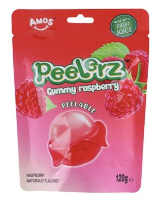 Amos Peelerz Gummy Raspberry 120g - OhMyCandyBox