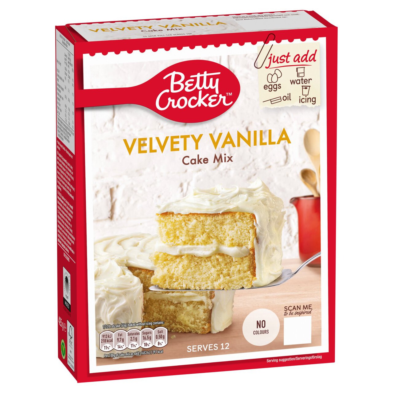 Betty Crocker Cake Mix Velvety Vanilla 425g