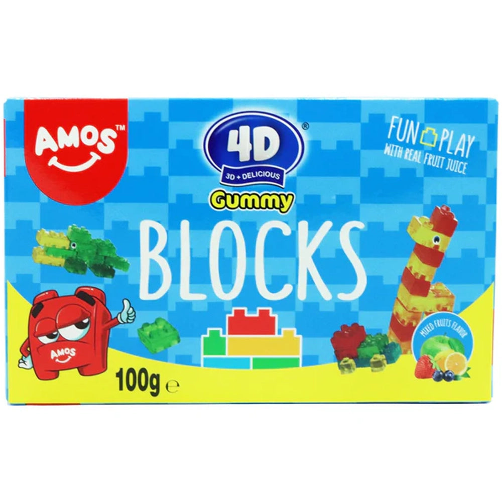 Amos 4D Gummy Blocks 100g