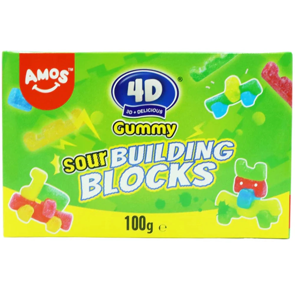 Amos 4D Gummy Sour Building Blocks 100g