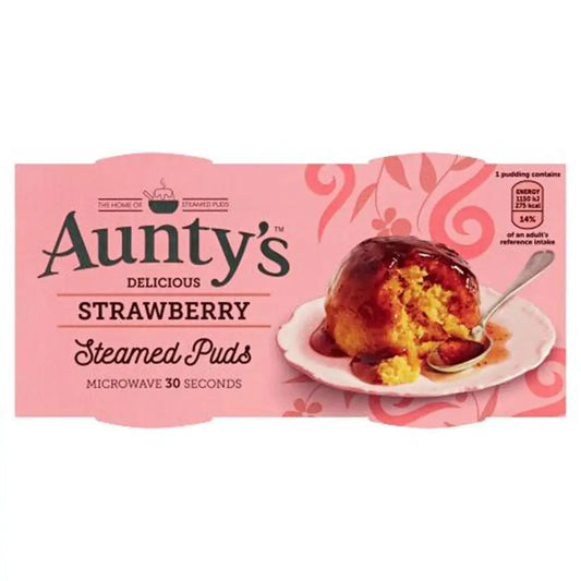 Aunty's Delicious Steamed Puds Strawberry 190g OhMyCandyBox