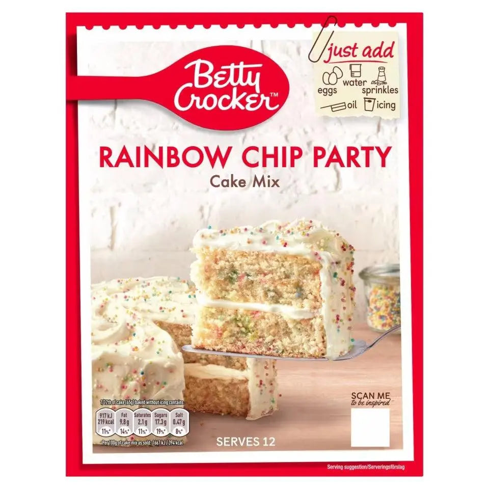 Betty Crocker Cake Mix Rainbow Chip Party 425g OhMyCandyBox