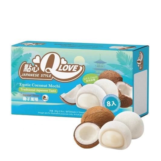 QLove Exotic Coconut Premium Filling Mini Mochi 80g