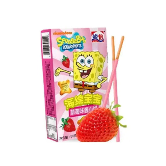 Junyi Strawberry Spongebob Squarepants 48g OhMyCandyBox