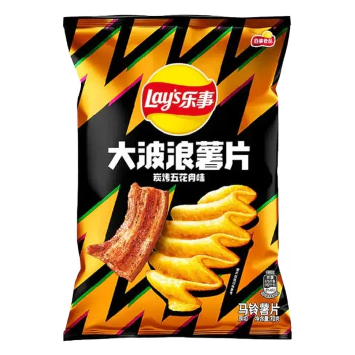 Lay's Deep Ridged Grilled Pork 70g OhMyCandyBox