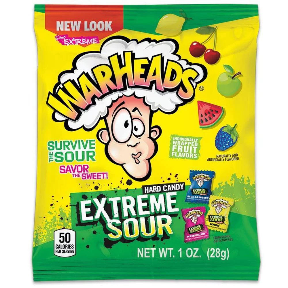 Warheads Extreme Sour Hard Candy 28g - OhMyCandyBox