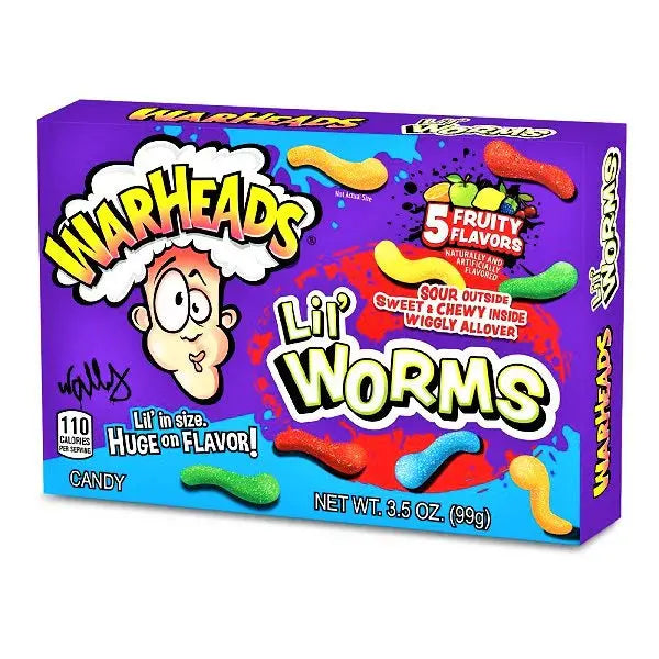 Warheads Lil' Worms 99g OhMyCandyBox