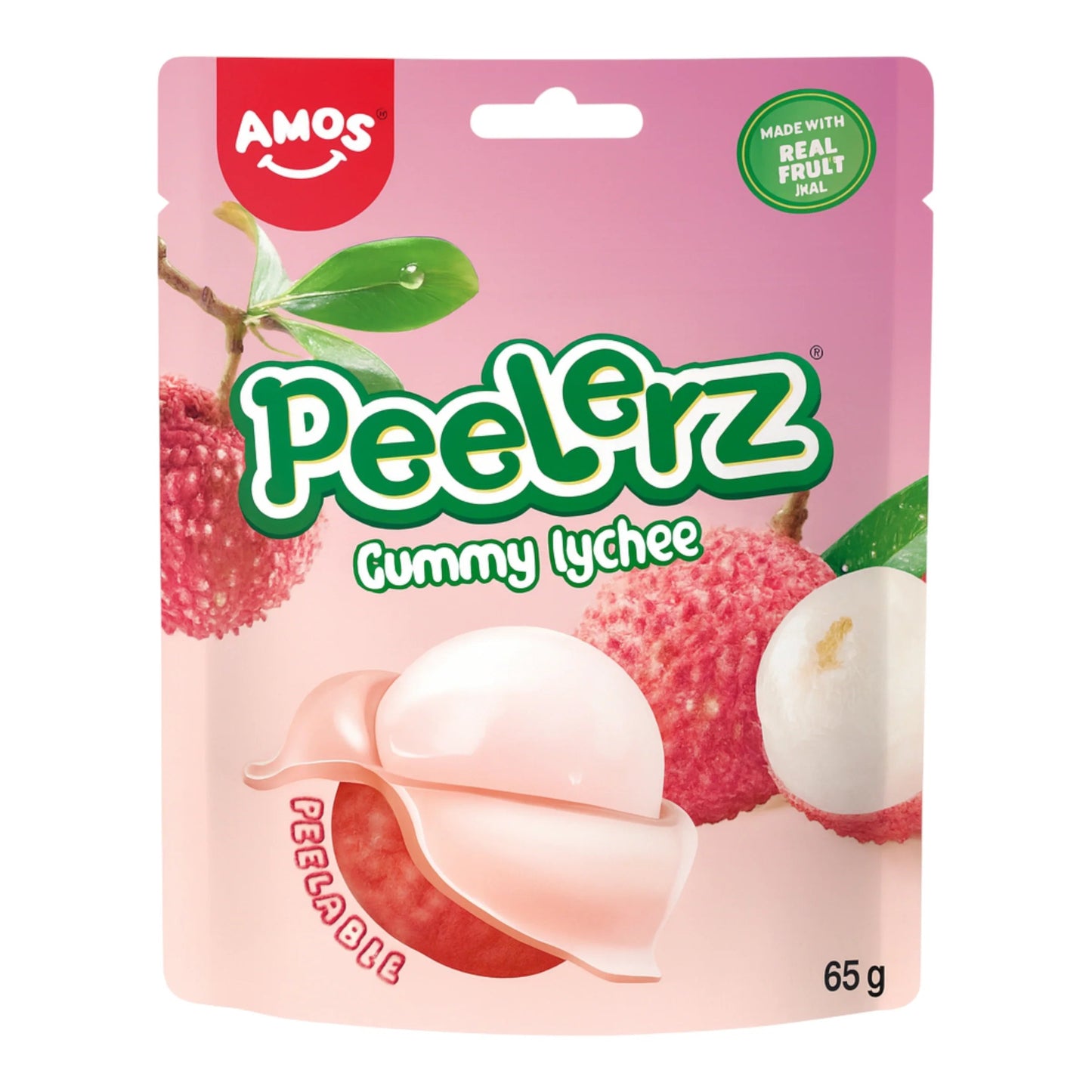 Amos Peelerz Gummy Lychee 65g - OhMyCandyBox