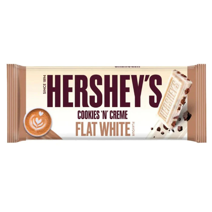 Hershey's Big Bar Cookies 'n' Cream Flat White 90g - Američki slatkiši - OhMyCandyBox Hrvatska