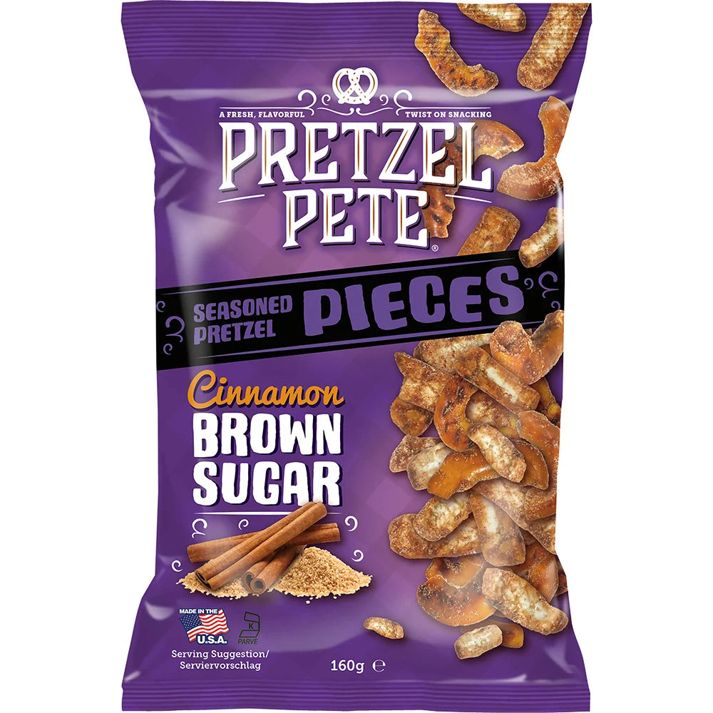 Pretzel Pete Pieces Cinnamon Brown Sugar 160g