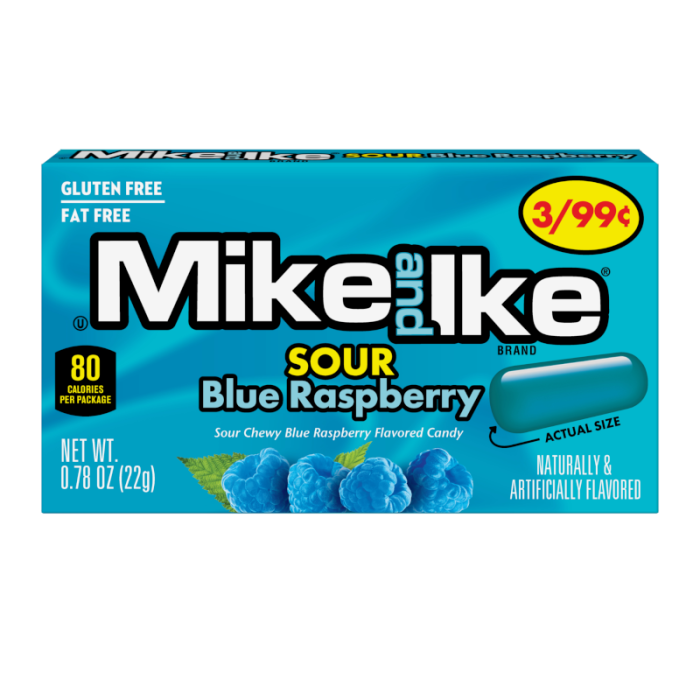 Mike and Ike Sour Blue Raspberry 22g