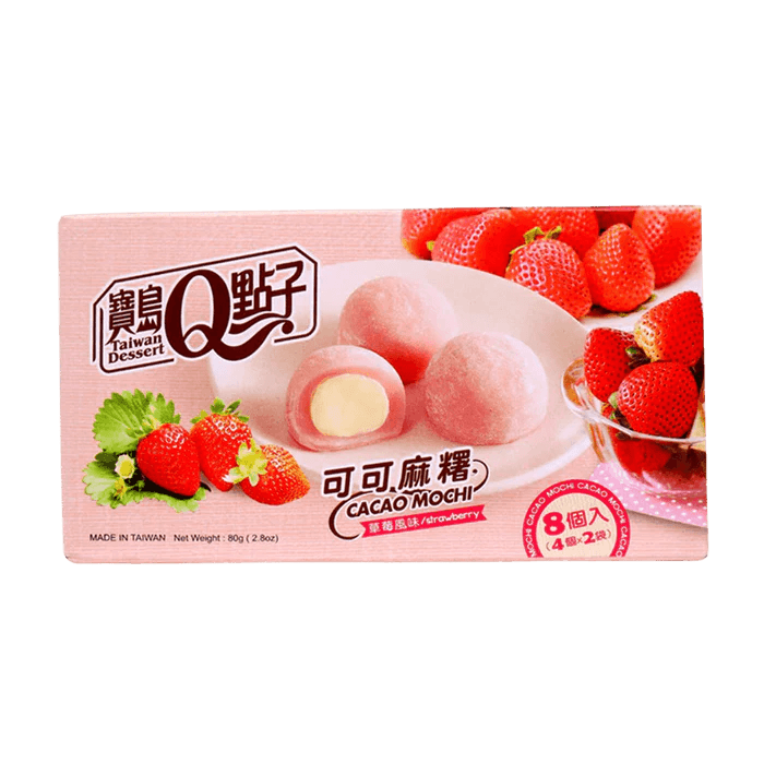 Q Brand Mochi Cocoa Strawberry 80g - OhMyCandyBox