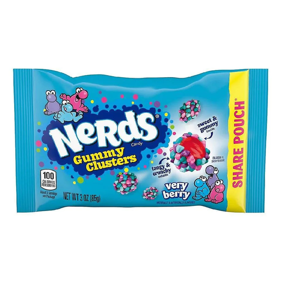 Nerds Gummy Clusters Very Berry Share Pouch 85g - Američki slatkiši - OhMyCandyBox Hrvatska
